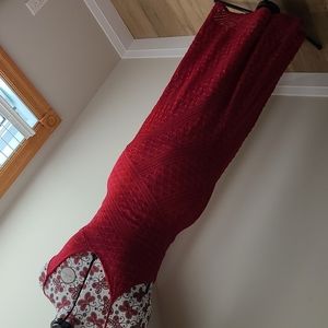 Floor Length Maxi Dress, hi-lo lace evening gown